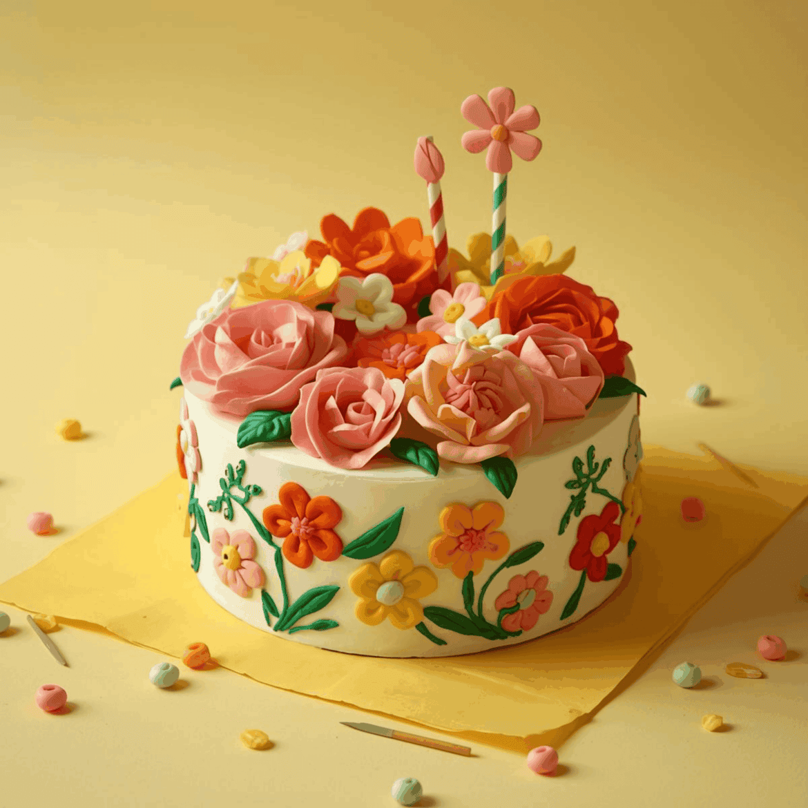 Freshly baked red velvet cake in Lahore with cream cheese frosting and cocoa dusting.