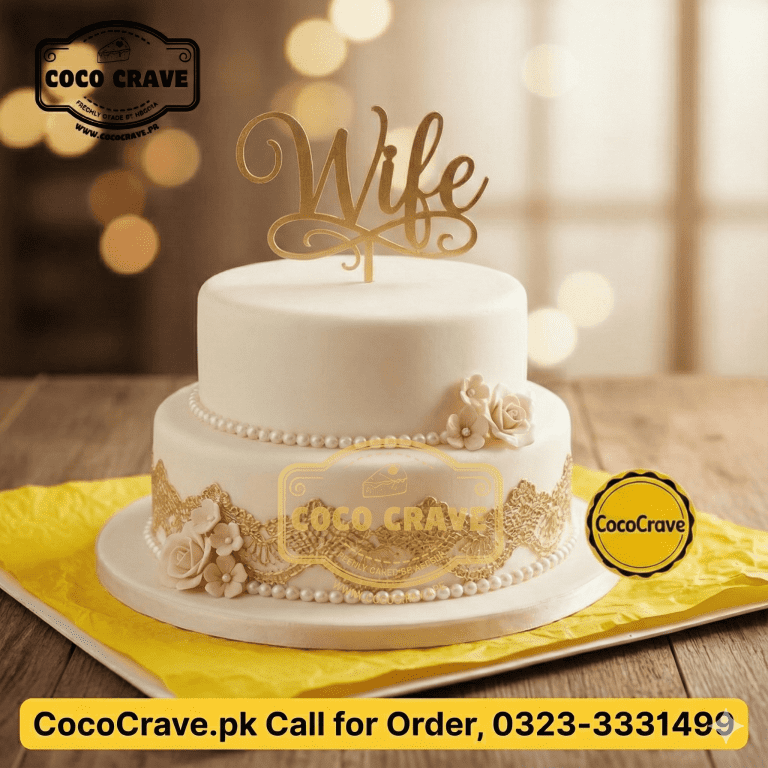 How to Plan a Gender Reveal Cake in Lahore: The Complete 2026 Guide 7 Chocolate fudge celebration cake ready for cake delivery in Phase 2 DHA Lahore doorstep arrival.