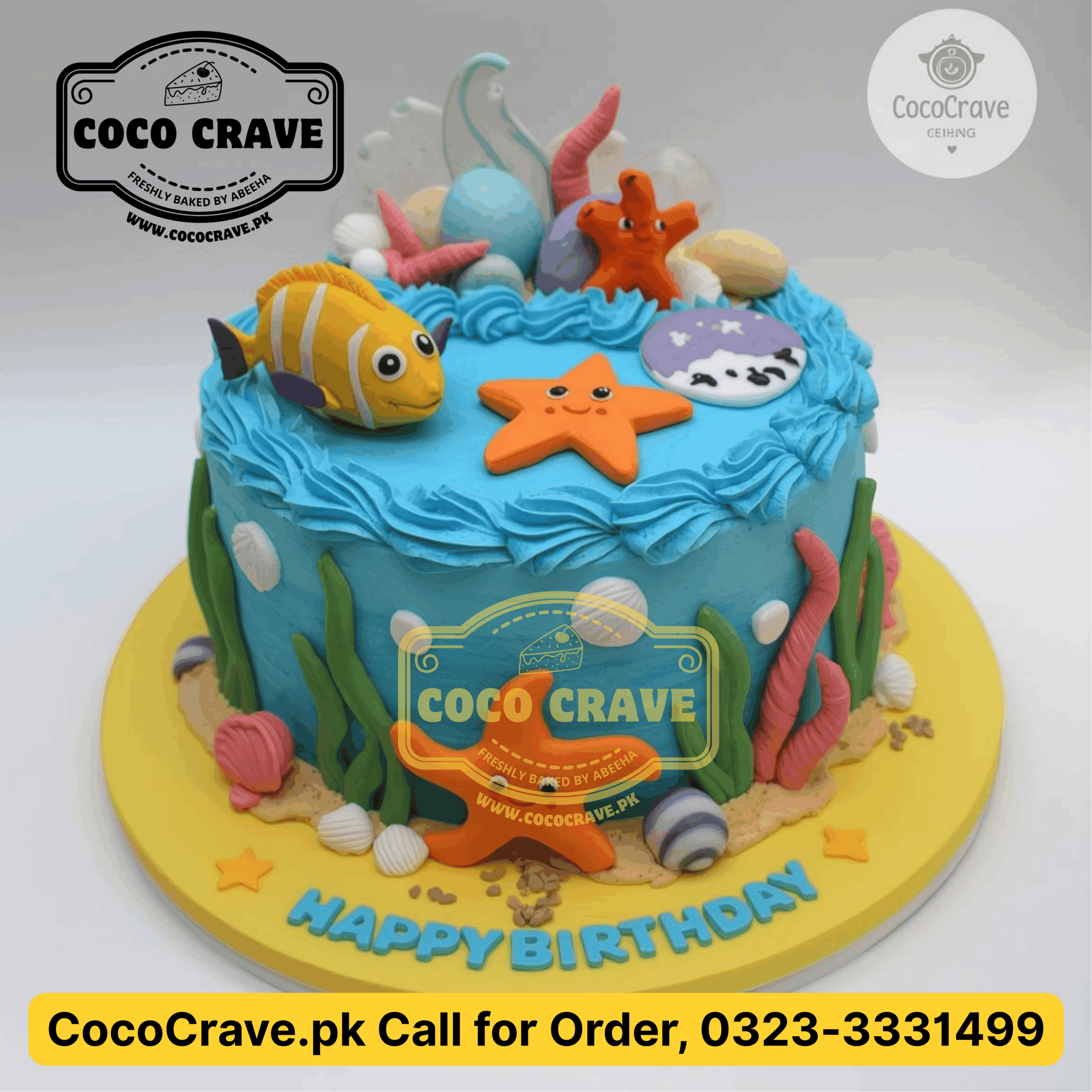 Customized tiered Cococrave birthday cakes featuring colorful icing and current kids cake price lahore. — view 2