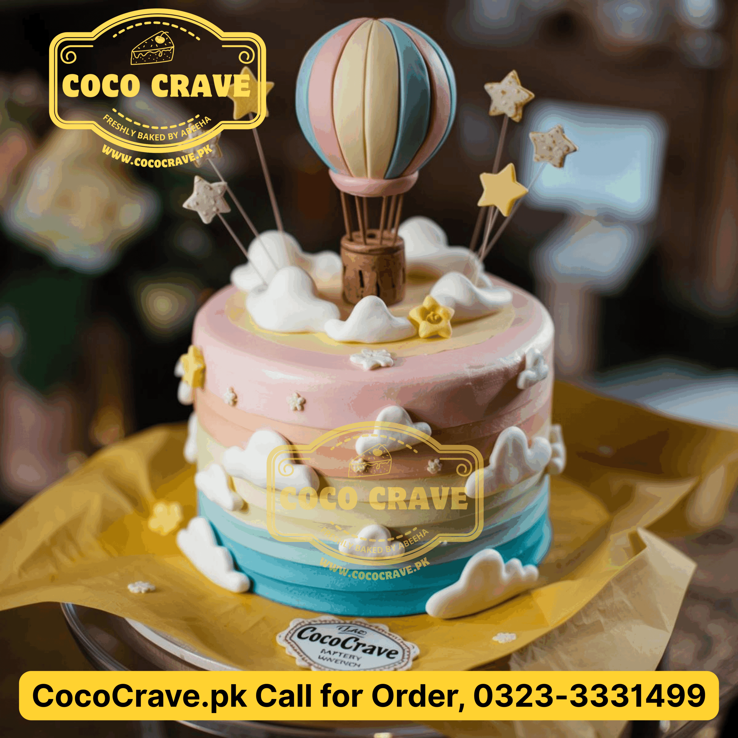 Customized tiered Cococrave birthday cakes featuring colorful icing and current kids cake price lahore. — view 3
