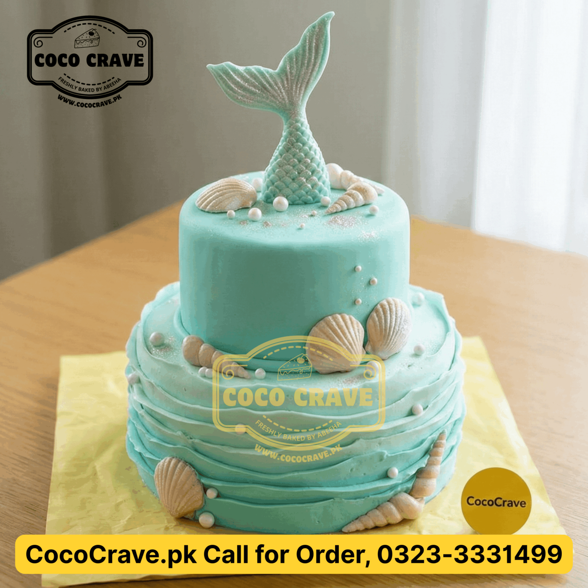 Elegant tiered retirement cake lahore with gold leaf accents and professional calligraphy.