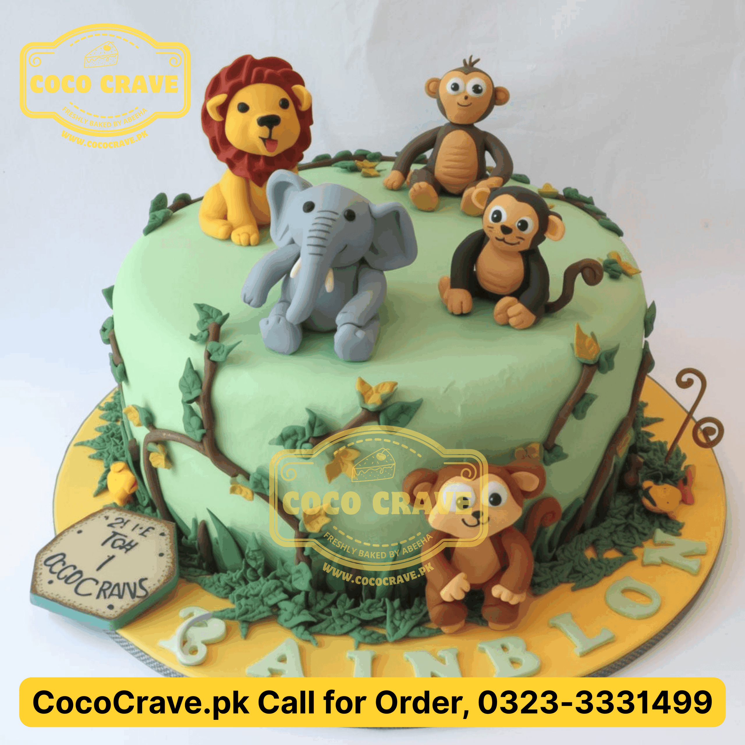 Best Newborn Celebration Cake Lahore Options for Parents (2026) 6 Two tier blue and white best newborn celebration cake lahore with edible baby shoes topping. — view 2