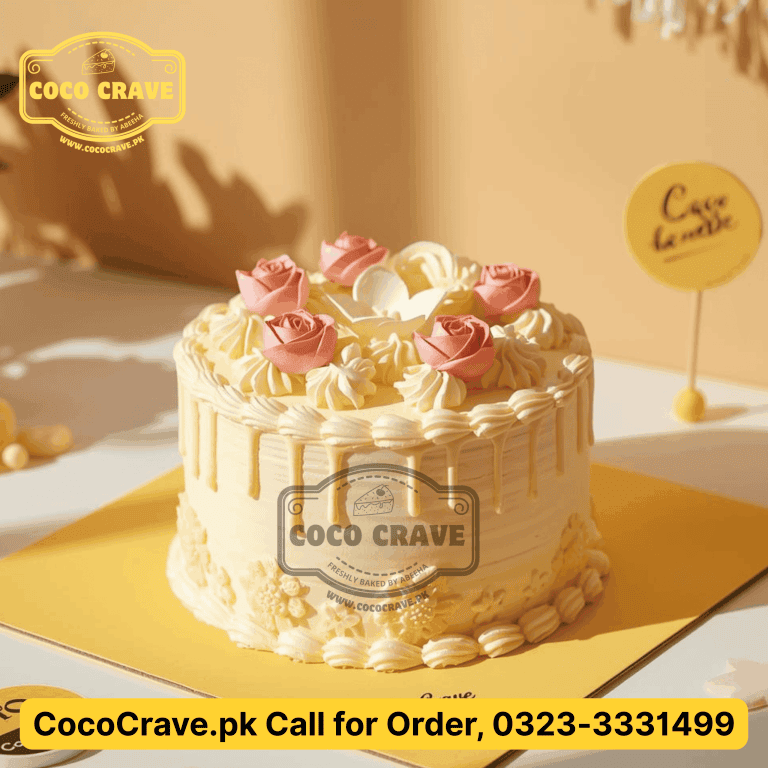 Trending Gender Reveal Cake Ideas in Lahore 2026: A Local Guide 7 Elegant white minimalist gender reveal cake with pink and blue macarons on top, a popular trend in Lahore bakeries.