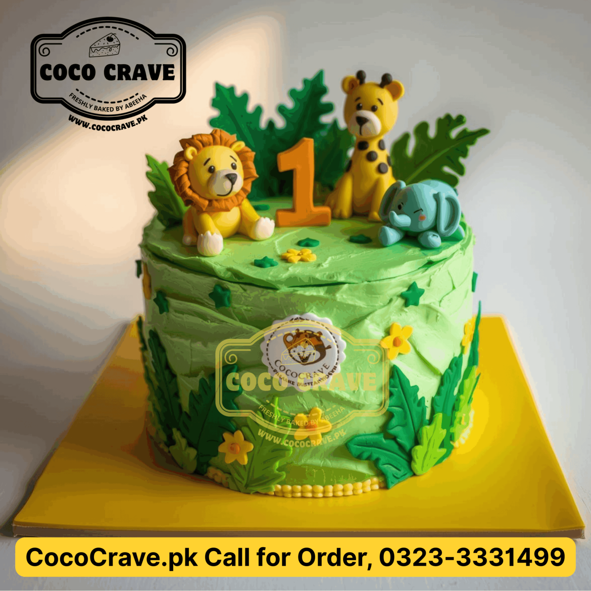 Blue and gold graduation cake for him in Lahore with a fondant mortarboard cap.