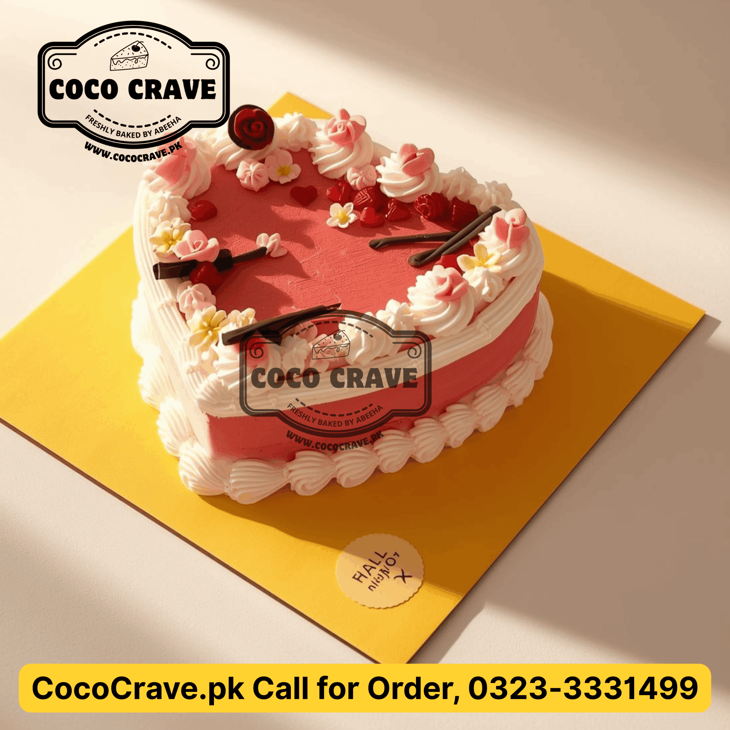 Blue and gold graduation cake for him in Lahore with a fondant mortarboard cap. — view 3