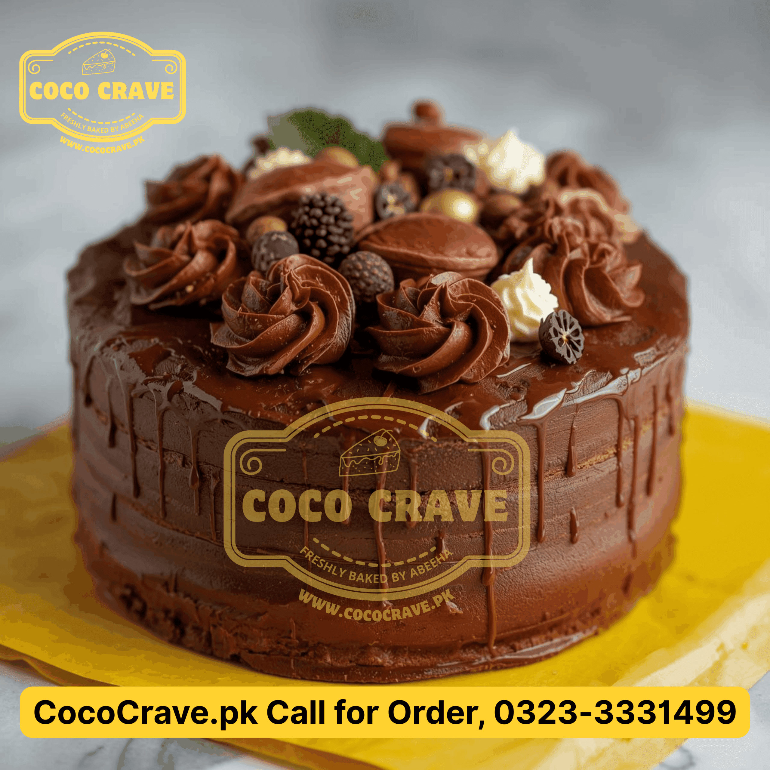 Students celebrating with a graduation cap themed convocation cake delivery lahore by Cococrave. — view 2