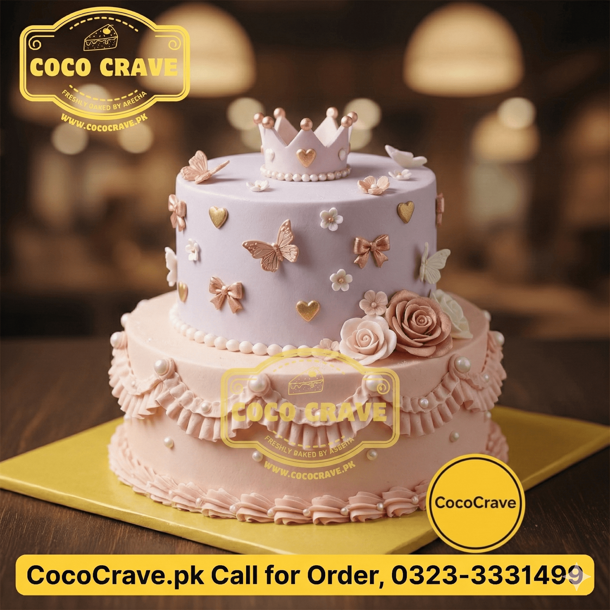 Elegant tiered custom graduation cake Lahore featuring a black fondant cap and edible diploma. — view 2
