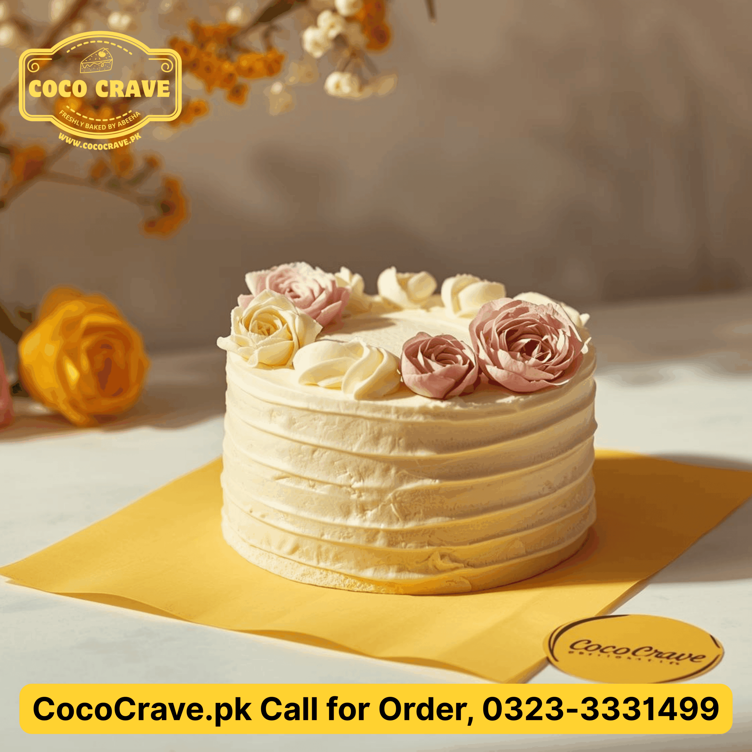 Midnight retirement cake Lahore with golden topper and elegant frosting for a grand celebration. — view 3