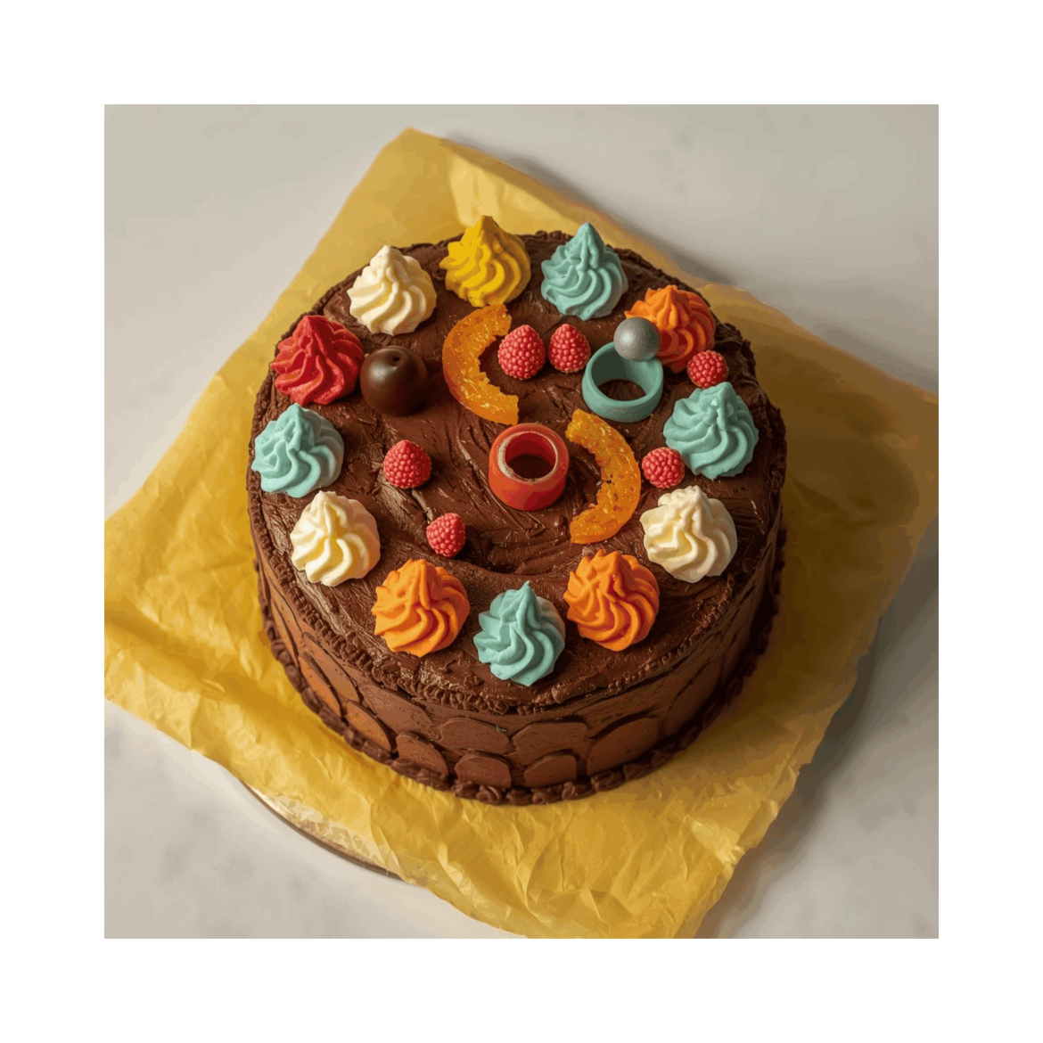 Elegant gold and white retirement cake price Lahore for corporate celebration events.