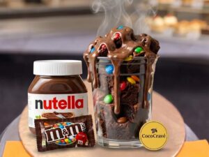 Nutella and M&Ms Brownie Bites Box in Lahore