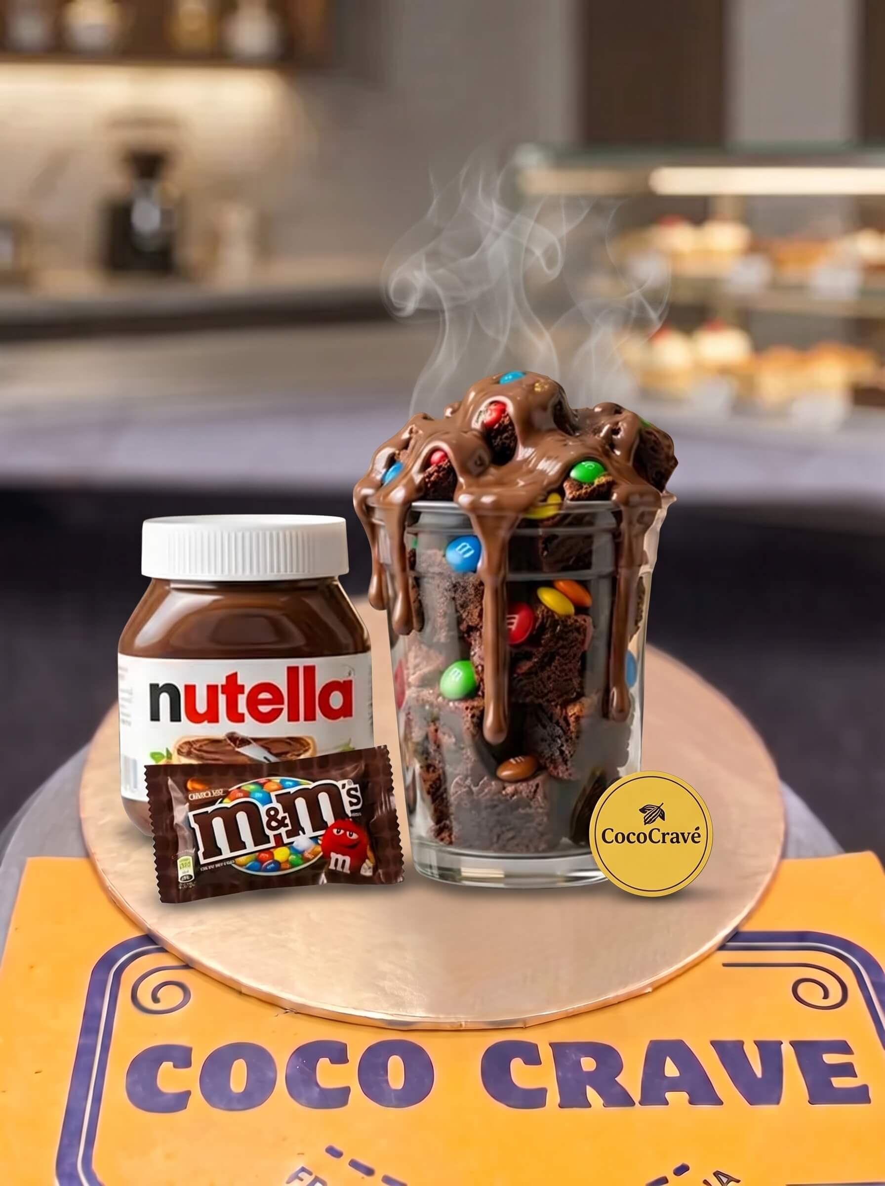 Nutella and M&Ms Brownie Bites Box in Lahore | CocoCrave.pk Nutella and M&Ms Brownie Bites Box in Lahore by CocoCrave.pk