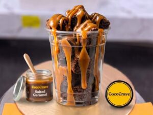 Caramel Loaded Brownie Bites Box in Lahore