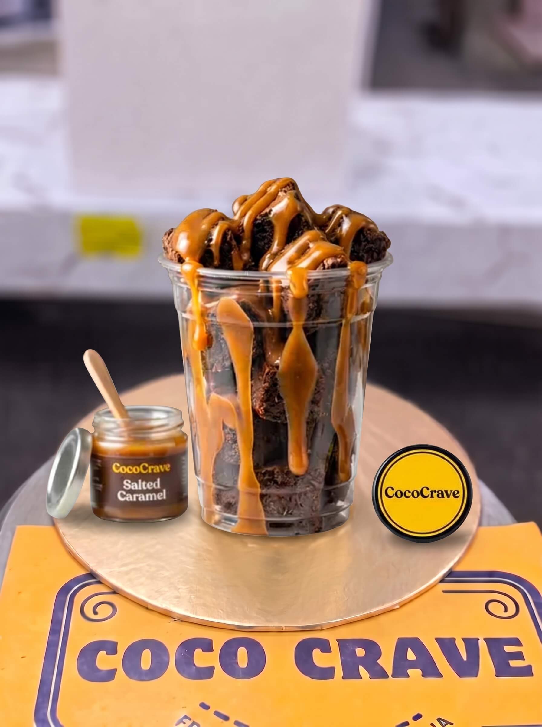 Caramel Loaded Brownie Bites Box in Lahore | CocoCrave.pk Caramel Loaded Brownie Bites Box in Lahore by CocoCrave.pk