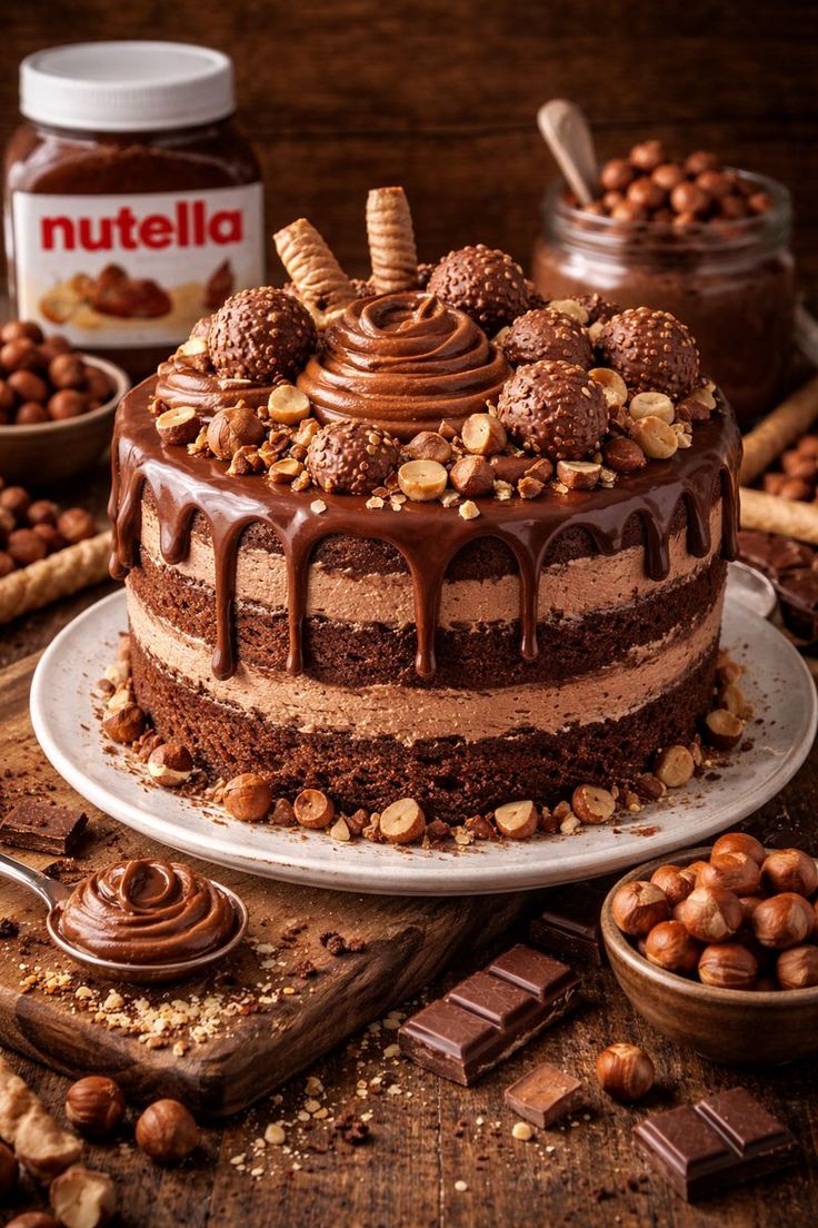 Nutella Cake — Coco Crave Lahore Macaron Cakes by Coco Crave — premium macaron cakes delivered in Lahore
