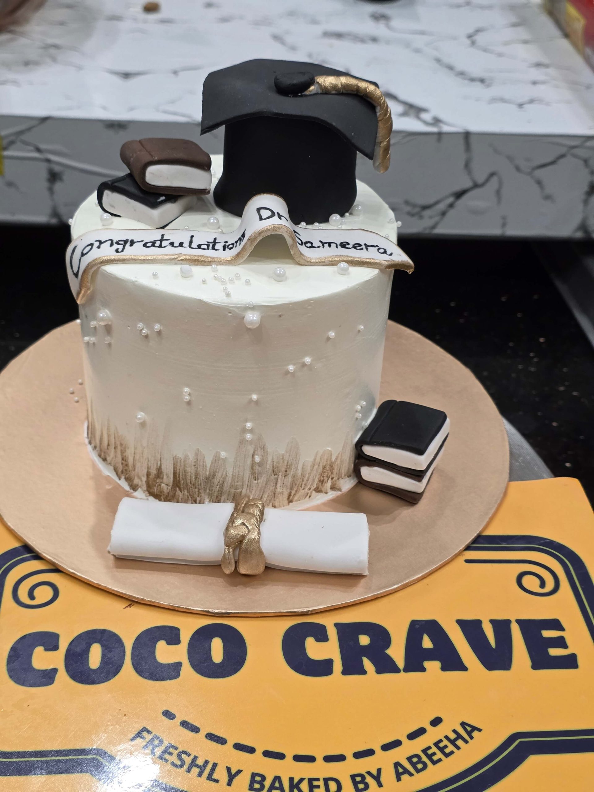 218 graduation Cake 20260820_164555 Mayoun & Haldi Cakes by Coco Crave — premium mayoun & haldi cakes delivered in Lahore