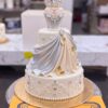 Silver Gown Princess Crown Cake in Lahore 2 Silver Gown Princess Crown Cake in Lahore