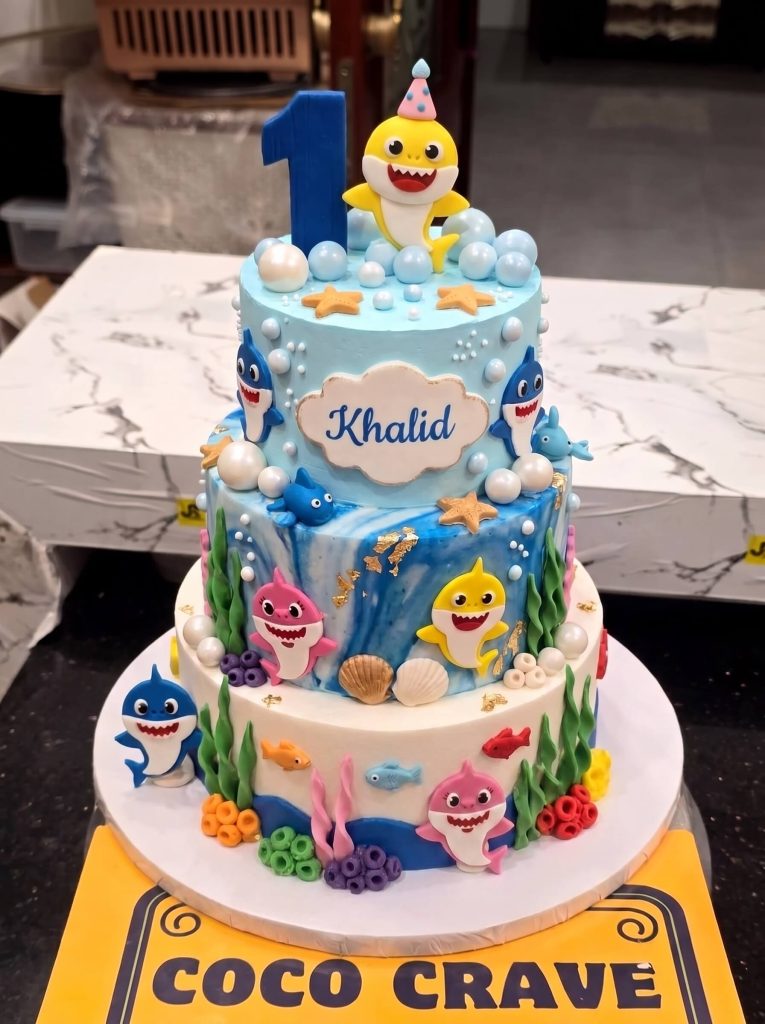 Baby Shark Fondant Cake in Lahore