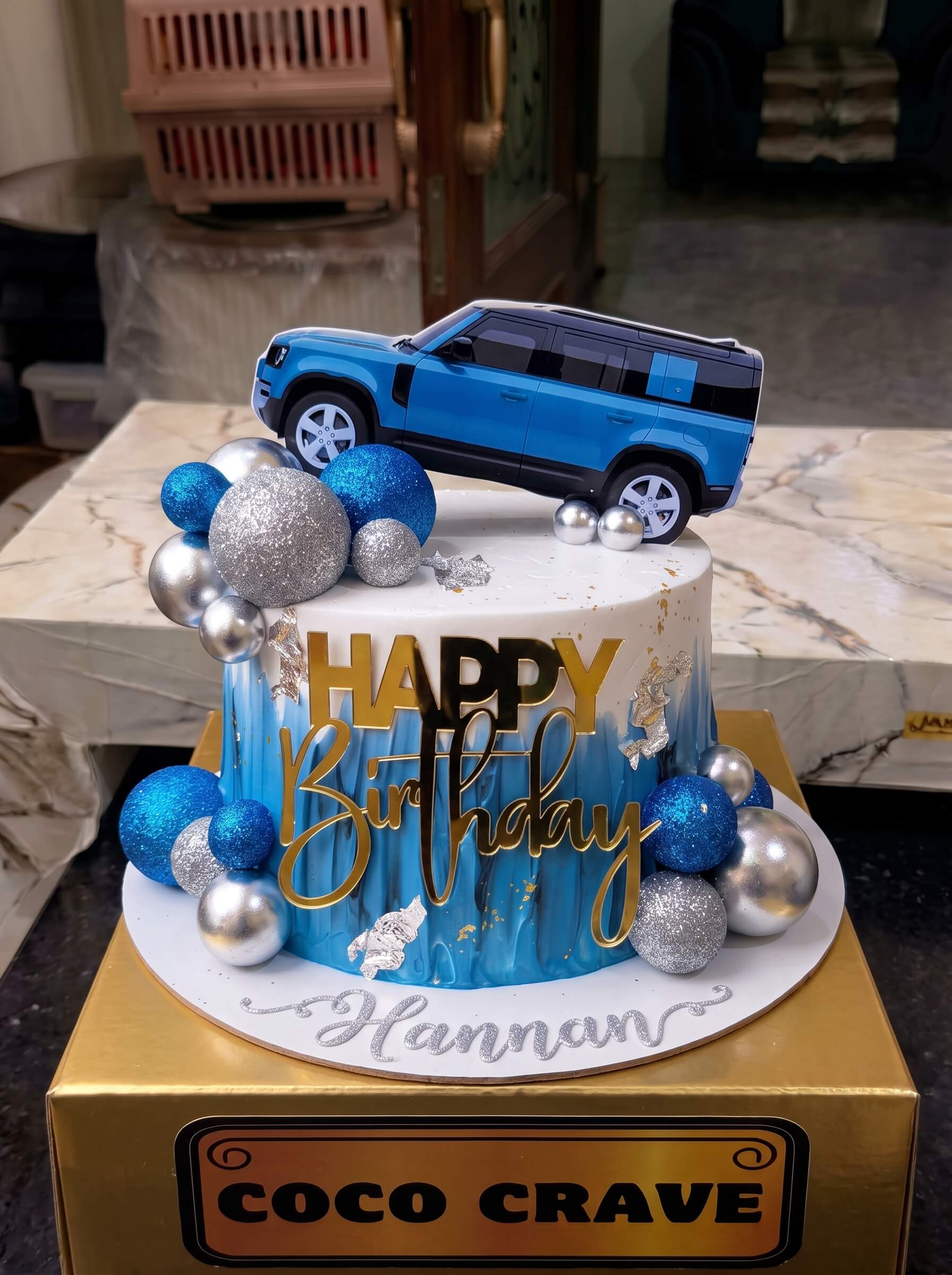 Red Car Cake — Coco Crave Lahore Red Car Cake by Coco Crave — premium red car cake delivered in Lahore