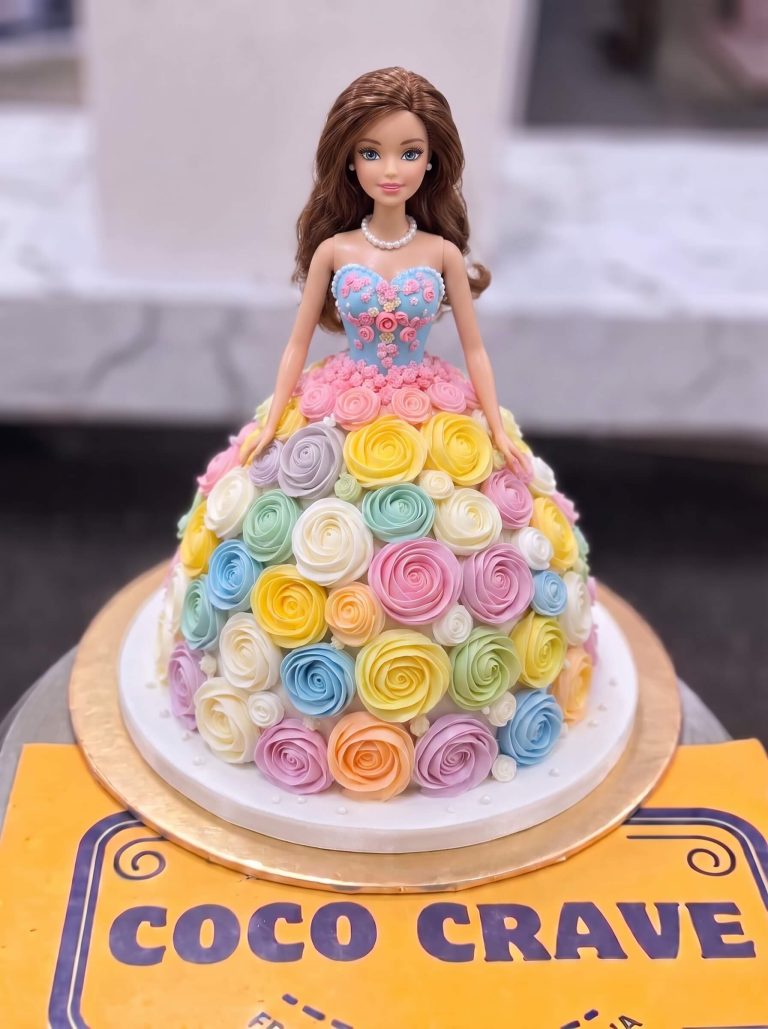 Rainbow Rosette Doll Cake in Lahore