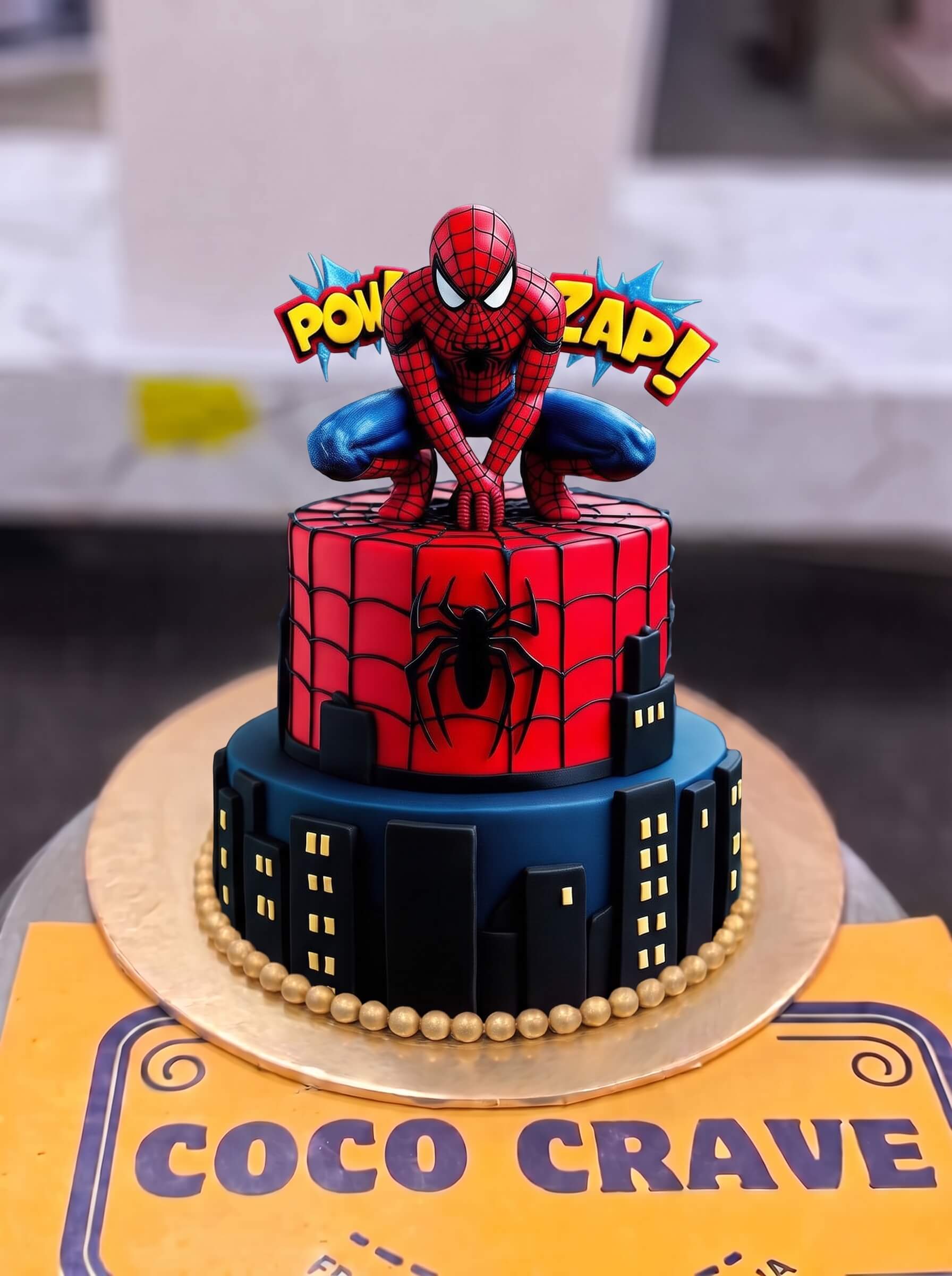 CocoCrave Spiderman Cake In Lahore (4) Spiderman Number Cake in Lahore by Coco Crave