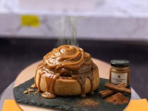 Double Caramel Chocolate Fusion Cinnamon Roll in Lahore