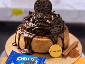 Chocolate and Oreo Loaded Cinnamon Roll in Lahore — delivered in Nfc Housing Society, Lahore