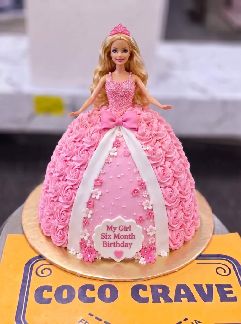 Pink Barbie Doll Cake in Lahore