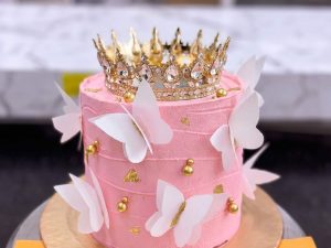 Pink Butterfly Crown Cake in Lahore — delivered in Lahore, Lahore
