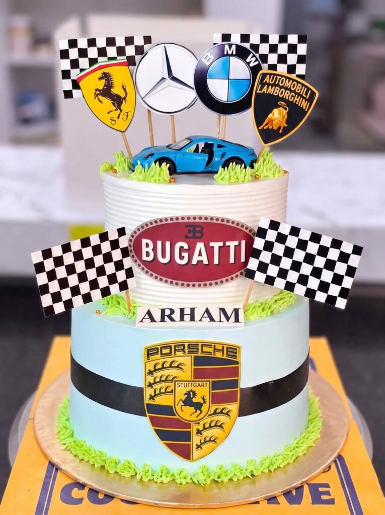 Luxury Car Logos Cake in Lahore
