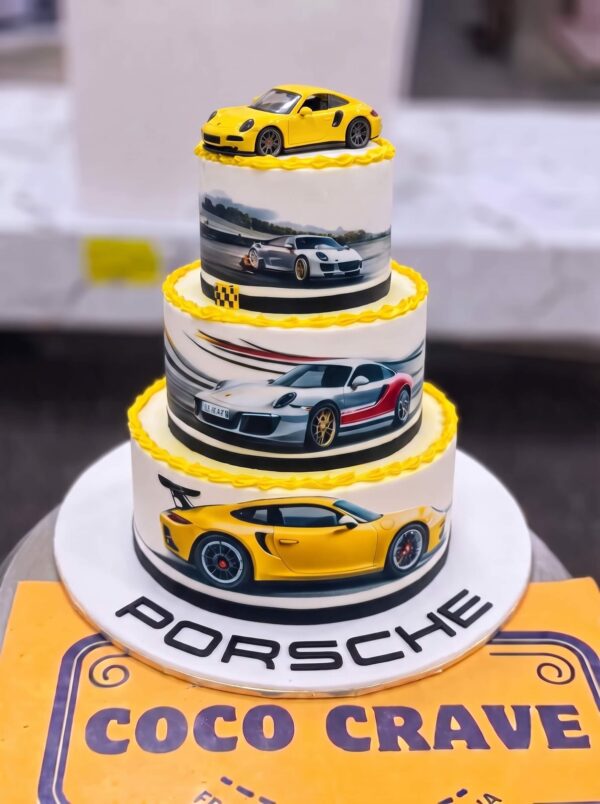 Porsche Sports Car Cake in Lahore — delivered in Lahore
