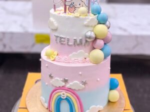 Pastel Rainbow Cloud Cake in Lahore — freshly baked cake delivered in Lahore by CocoCrave.pk