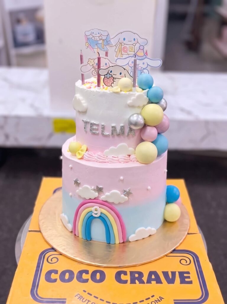 Pastel Rainbow Cloud Cake in Lahore