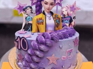 Purple Rockstar Girl Cake in Lahore