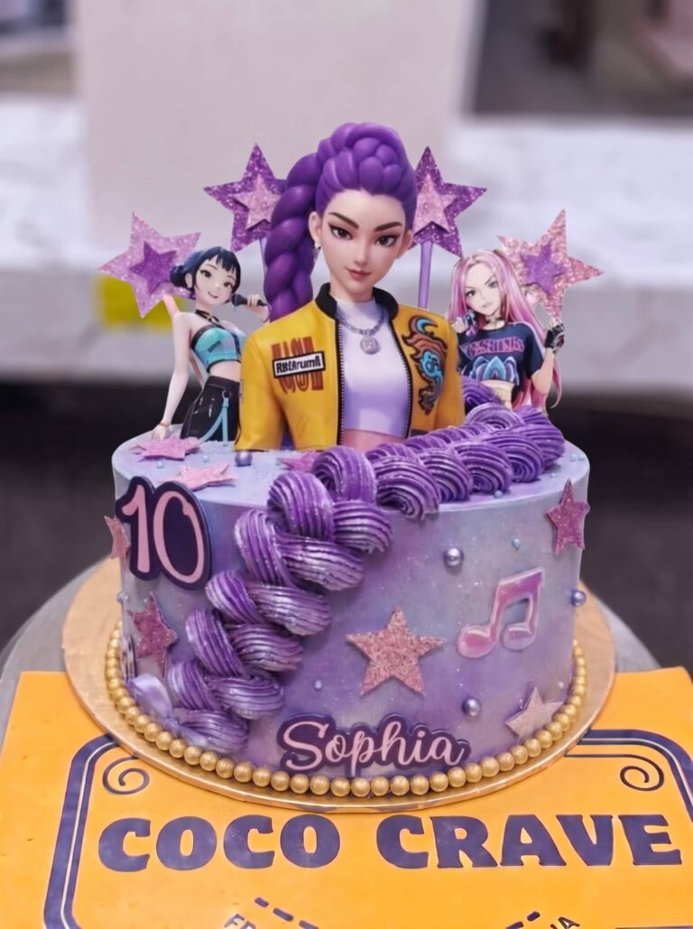Purple Rockstar Girl Cake in Lahore