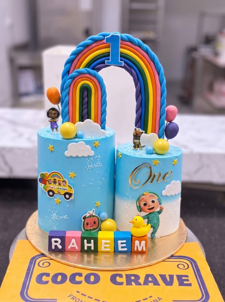 Cocomelon Rainbow Arch Cake in Lahore