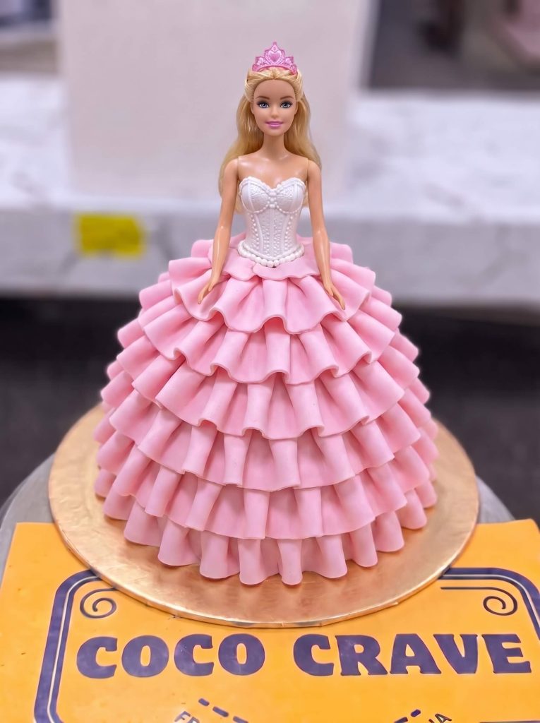 Ruffle Layer Barbie Doll Cake in Lahore