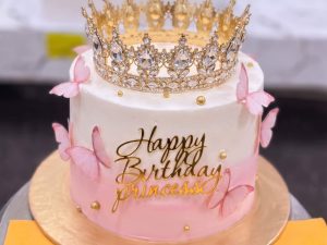 Pink Ombre Princess Crown Cake in Lahore — delivered in Lahore, Lahore
