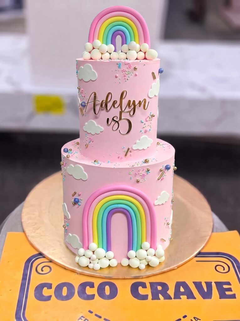 Pink Rainbow Birthday Cake in Lahore