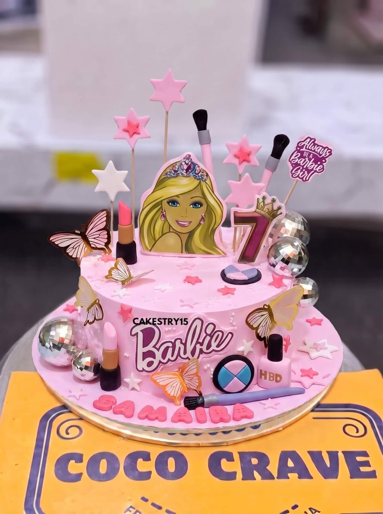 Barbie Makeup Theme Cake in Lahore