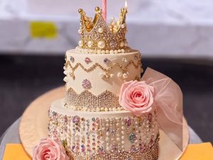 Rhinestone Two Tier Crown Cake in Lahore — delivered in Lahore, Lahore