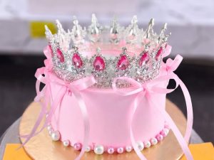 Pink Ribbon Tiara Crown Cake in Lahore — delivered in Lahore, Lahore