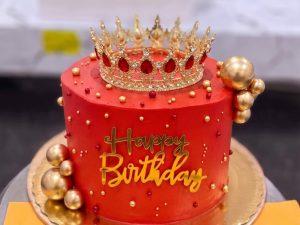 Red Ombre Crown Cake in Lahore — delivered in Lahore, Lahore