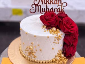 Nikkah Mubarak Rose Cake in Lahore