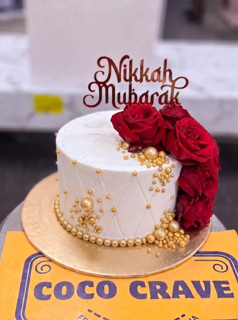 Nikkah Mubarak Rose Cake in Lahore