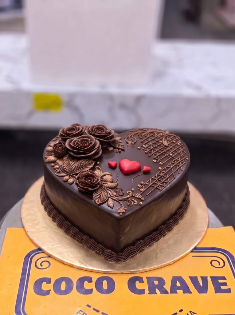 Chocolate Heart Cake in Lahore