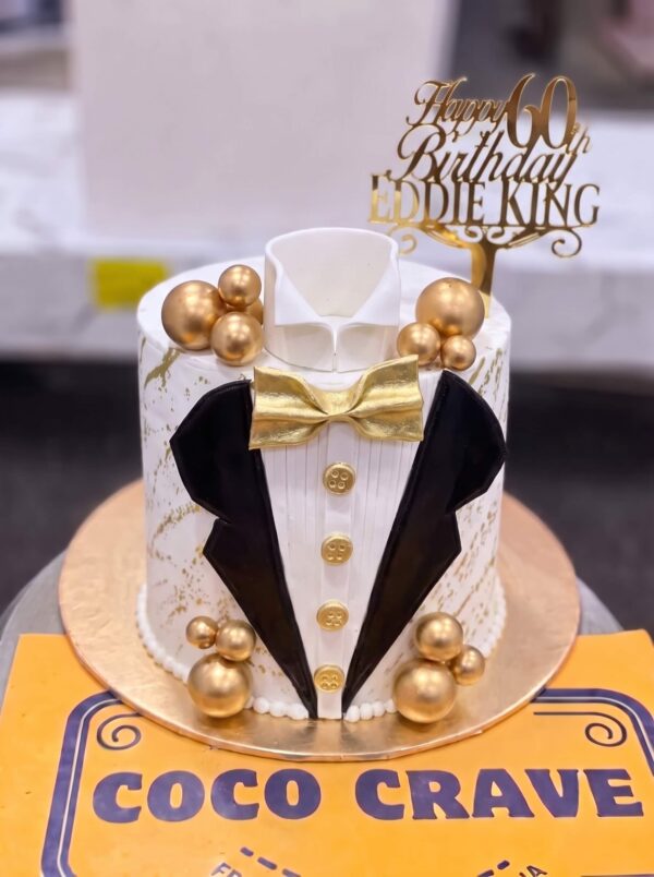 Tuxedo 60th Birthday Cake in Lahore — delivered in Lahore