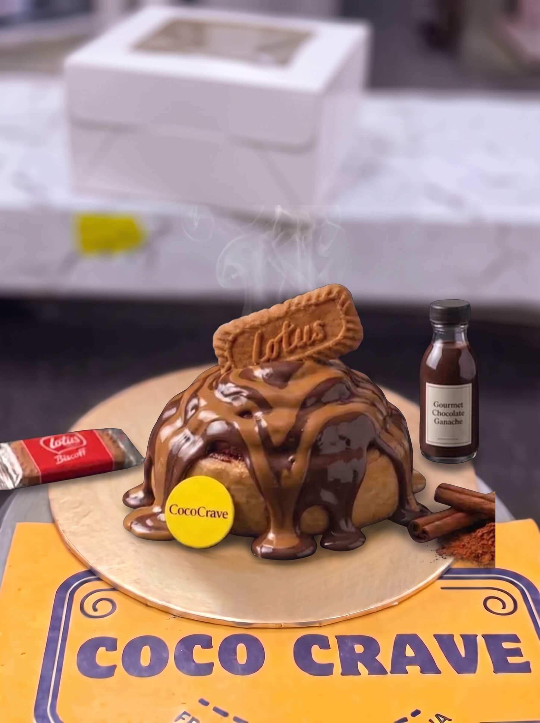 Lotus Chocolate Fusion Cinnamon Roll in Lahore | CocoCrave.pk Lotus Chocolate Fusion Cinnamon Roll in Lahore by CocoCrave.pk