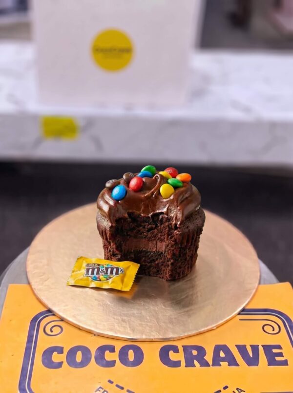 M&Ms Loaded Chocolate Fudge Cupcake in Lahore — delivered in Bahria Town, Lahore