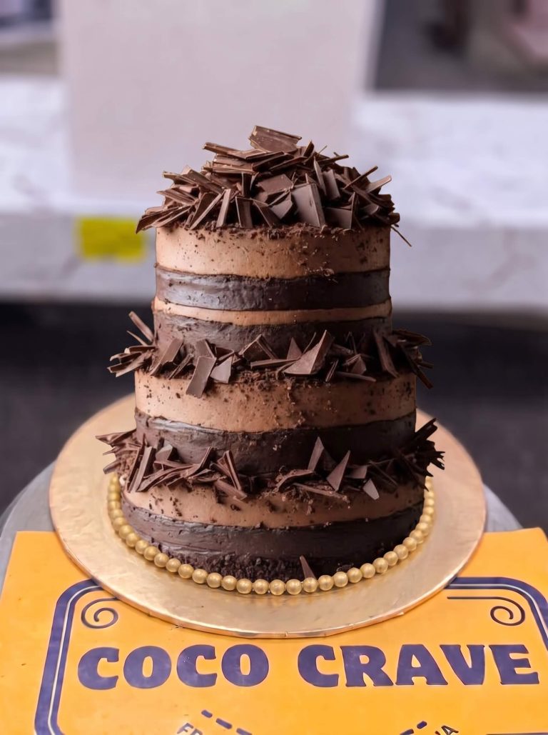 Three Tier Chocolate Coffee Cake in Lahore