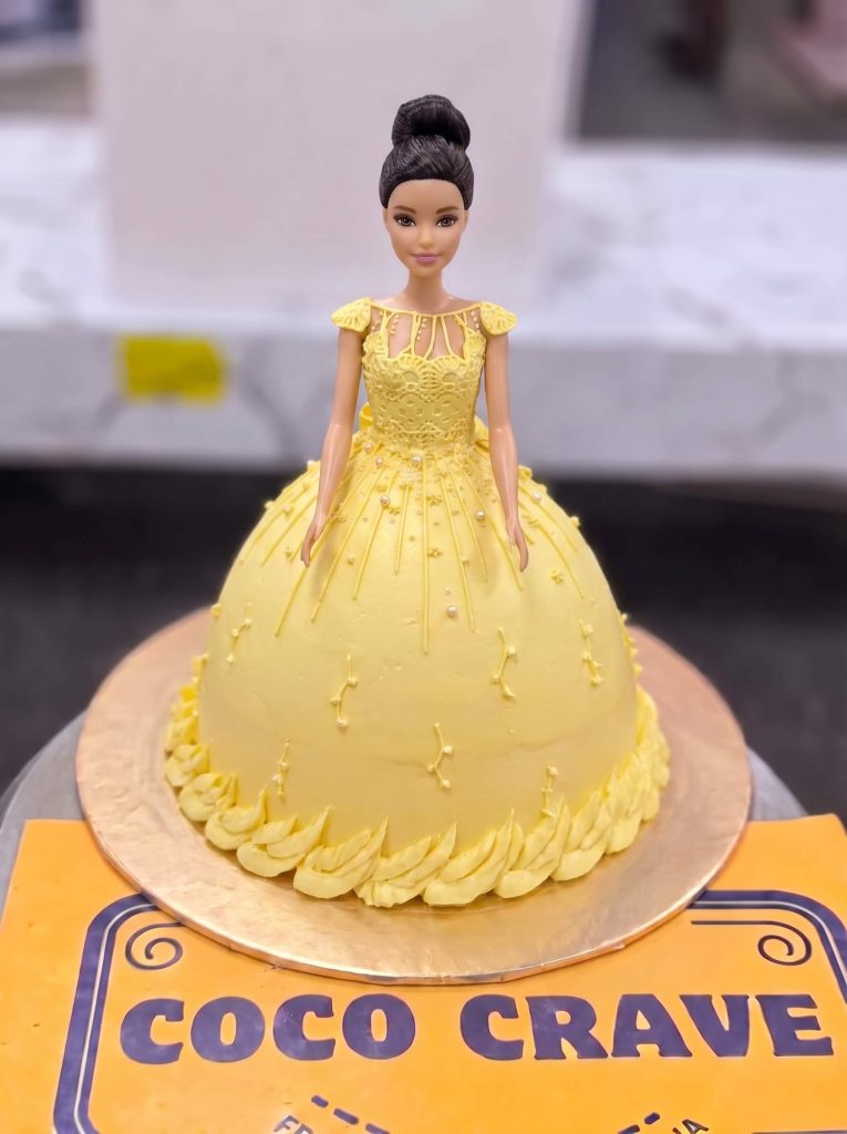 Yellow Gown Princess Doll Cake in Lahore